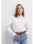 Nakışlı Şerit Detaylı Beyaz Gömlek 1211174-70057 9