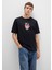 Sırt Baskılı Siyah Tişört 0612931-900 8