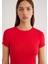 Kırmızı Basic Crop Tişört 1600814-70467 13