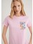 Çiçek Baskılı Pembe Tişört 1612956-71117 8