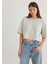 Gri Crop Basic Tişört 1612377-70082 7