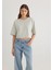 Gri Crop Basic Tişört 1612377-70082 8