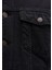 Zander Classic Denim Siyah Suni Kürklü Jean Ceket 0111214-89117 16