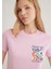 Çiçek Baskılı Pembe Tişört 1612956-71117 6