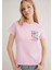 Çiçek Baskılı Pembe Tişört 1612956-71117 7