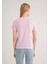 Çiçek Baskılı Pembe Tişört 1612956-71117 11