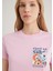 Çiçek Baskılı Pembe Tişört 1612956-71117 12