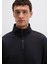 Yarı Fermuarlı Siyah Basic Sweatshirt 0S10278-900 11