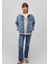 Rubina 90lar Açık Mavi Suni Kürklü Jean Ceket 1110278-88589 10