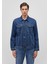 Drake 90lar Puslu Koyu Mavi Jean Ceket 010143-87939 9