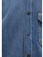 Jeremy Classic Denim Süni Kürklü Indigo Mavisi Jean Gömlek 0211186-88559 18