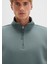 Yarı Fermuarlı Yeşil Basic Sweatshirt 0S10278-71577 12