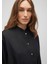 Siyah Tencel TM Lyocell Crop Ceket Gömlek 1210857-900 11