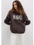 Mavi Logo Baskılı Kapüşonlu Kahverengi Sweatshirt 1600361-70222 8