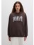 Mavi Logo Baskılı Kapüşonlu Kahverengi Sweatshirt 1600361-70222 10