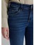 Mona Gold Klasik Vintage Koyu Mavi Jean Pantolon 1049787784 14