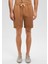 Keten Karışımlı Kahverengi Şort 0410134-82337 10