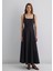 Askılı Siyah Uzun Elbise 1310479-900 9