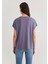 Düşük Omuz Mor Basic Tişört 1611649-70608 12