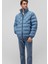 Su İtici Dik Yaka Mavi Şişme Mont 0110457-70877 12
