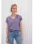 V Yaka Mor Basic Viskoz Tişört 167714-70608 9