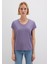 V Yaka Mor Basic Viskoz Tişört 167714-70608 11