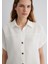 Dokulu Ekru Gömlek 1210758-70057 11