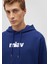 Erkek Mavi Logo Baskılı Kapüşonlu Mavi Sweatshirt 0S10001-70722 10