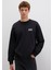 Mavi Logo Baskılı Siyah Sweatshirt 0611716-900 8