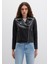 Biker Yaka Siyah Suni Deri Ceket 1110221-900 9