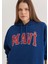 Mavi Logo Baskılı Kapüşonlu Lacivert Sweatshirt 1600361-82625 10