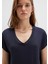 V Yaka Lacivert Basic Viskoz Tişört 167714-85315 13
