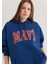 Mavi Logo Baskılı Kapüşonlu Lacivert Sweatshirt 1600361-82625 12