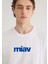 Miav Baskılı Beyaz Tişört 067153-620 9