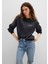 Mavi Logo Baskılı Antrasit Sweatshirt 1611656-82185 9