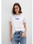 Miav Baskılı Beyaz Tişört 1610622-620 8