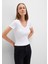 Beyaz Basic V Yaka Tişört 1601040-620 8