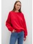 Bisiklet Yaka Kırmızı Basic Sweatshirt 1610198-80791 8