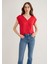 V Yaka Kırmızı Bluz 122504-30648 10
