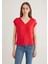 V Yaka Kırmızı Bluz 122504-30648 11