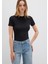 Lux Touch Siyah Basic Modal Tişört 1600963-900 7