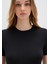 Lux Touch Siyah Basic Modal Tişört 1600963-900 11