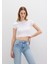 Beyaz Basic Crop Tişört 1600814-620 8