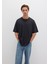 Organik Pamuk Siyah Oversize Tişört 066902-900 8