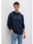 Mavi Logo Baskılı Kapüşonlu Lacivert Sweatshirt 065606-28417 9