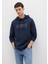 Mavi Logo Baskılı Kapüşonlu Lacivert Sweatshirt 065606-28417 10