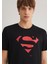 Superman Baskılı Siyah Tişört 066875-900 13
