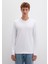 Uzun Kollu Beyaz Basic Tişört 062477-23248 9