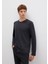 Uzun Kollu Antrasit Basic Tişört 062477-27310 9