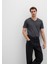 Stretch V Yaka Antrasit Basic Tişört 061748-24398 11